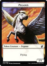 Pegasus // Human Double-sided Token [Commander 2019 Tokens] | The Time Vault CA