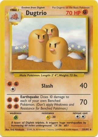 Dugtrio (19/102) [Base Set Unlimited] | The Time Vault CA