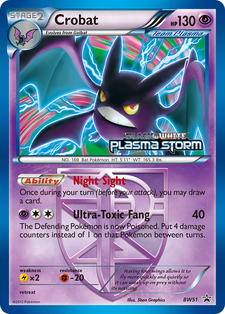 Crobat (BW51) [Black & White: Black Star Promos] | The Time Vault CA