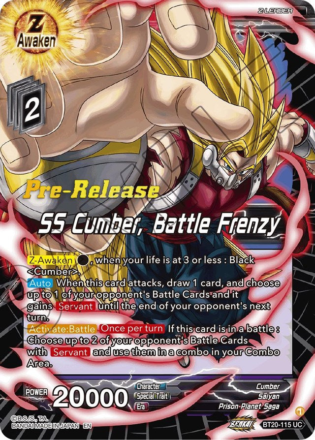 SS Cumber, Battle Frenzy (BT20-115) [Power Absorbed Prerelease Promos] | The Time Vault CA