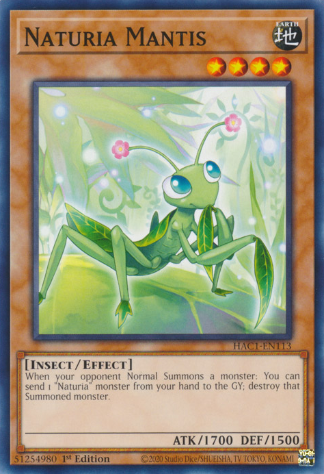Naturia Mantis [HAC1-EN113] Common | The Time Vault CA