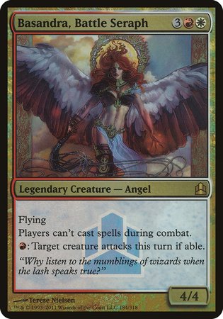 Basandra, Battle Seraph (Commander Launch Promo) [Commander 2011 Launch Party] | The Time Vault CA