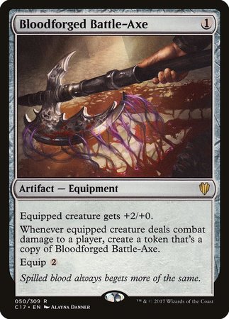 Bloodforged Battle-Axe [Commander 2017] | The Time Vault CA