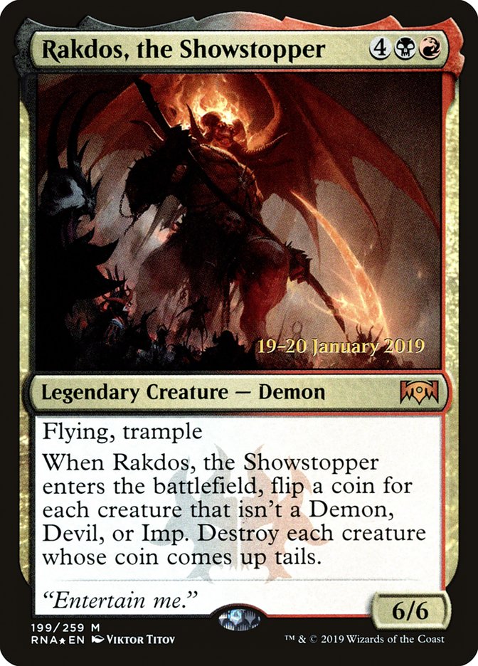 Rakdos, the Showstopper [Ravnica Allegiance Prerelease Promos] | The Time Vault CA