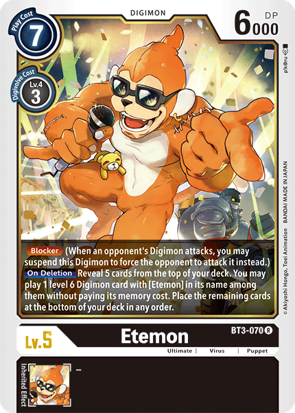 Etemon [BT3-070] [Release Special Booster Ver.1.5] | The Time Vault CA