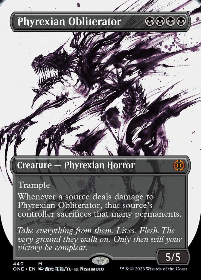 Phyrexian Obliterator (Borderless Ichor Step-and-Compleat Foil) [Phyrexia: All Will Be One] | The Time Vault CA