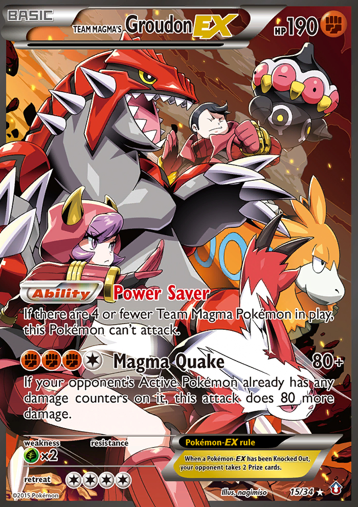 Team Magma's Groudon ex (15/34) [XY: Double Crisis] | The Time Vault CA