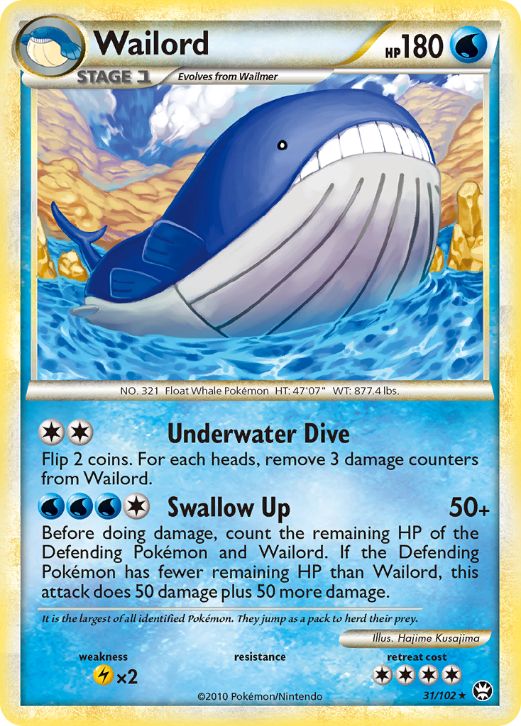 Wailord (31/102) [HeartGold & SoulSilver: Triumphant] | The Time Vault CA