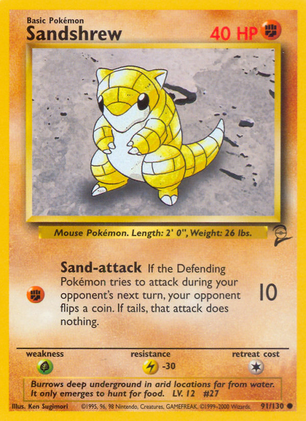 Sandshrew (91/130) [Base Set 2] | The Time Vault CA