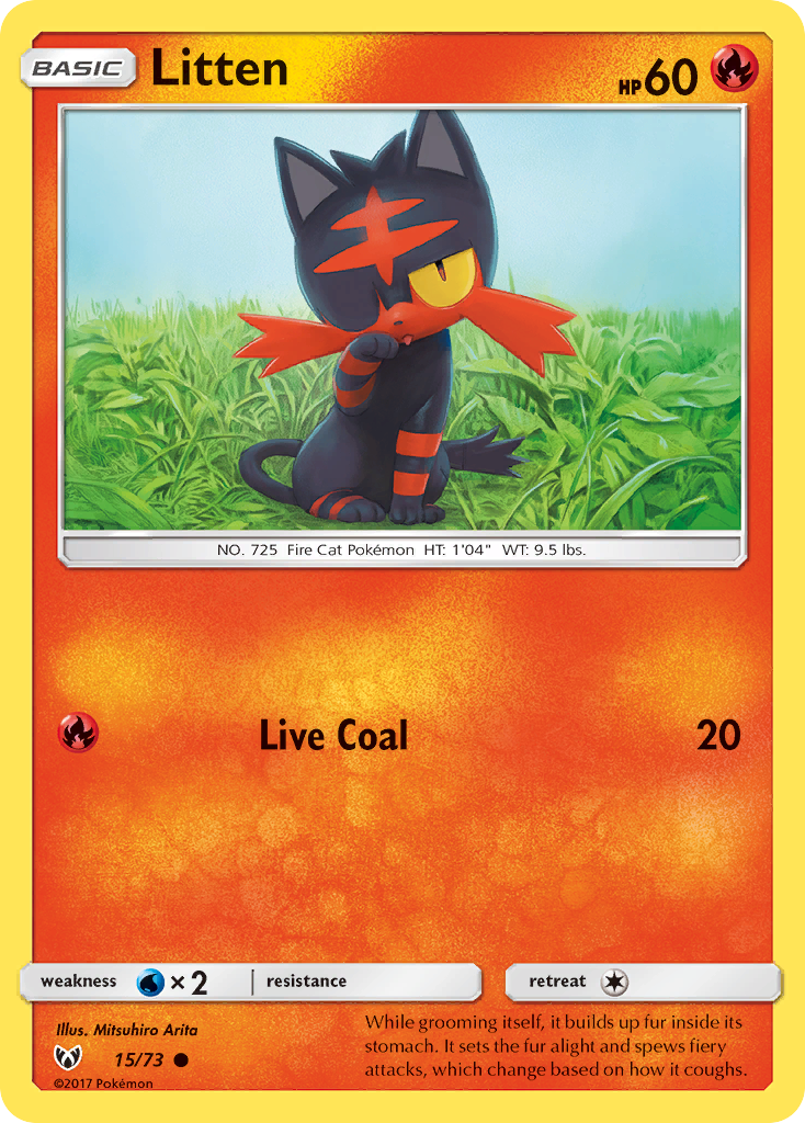 Litten (15/73) [Sun & Moon: Shining Legends] | The Time Vault CA