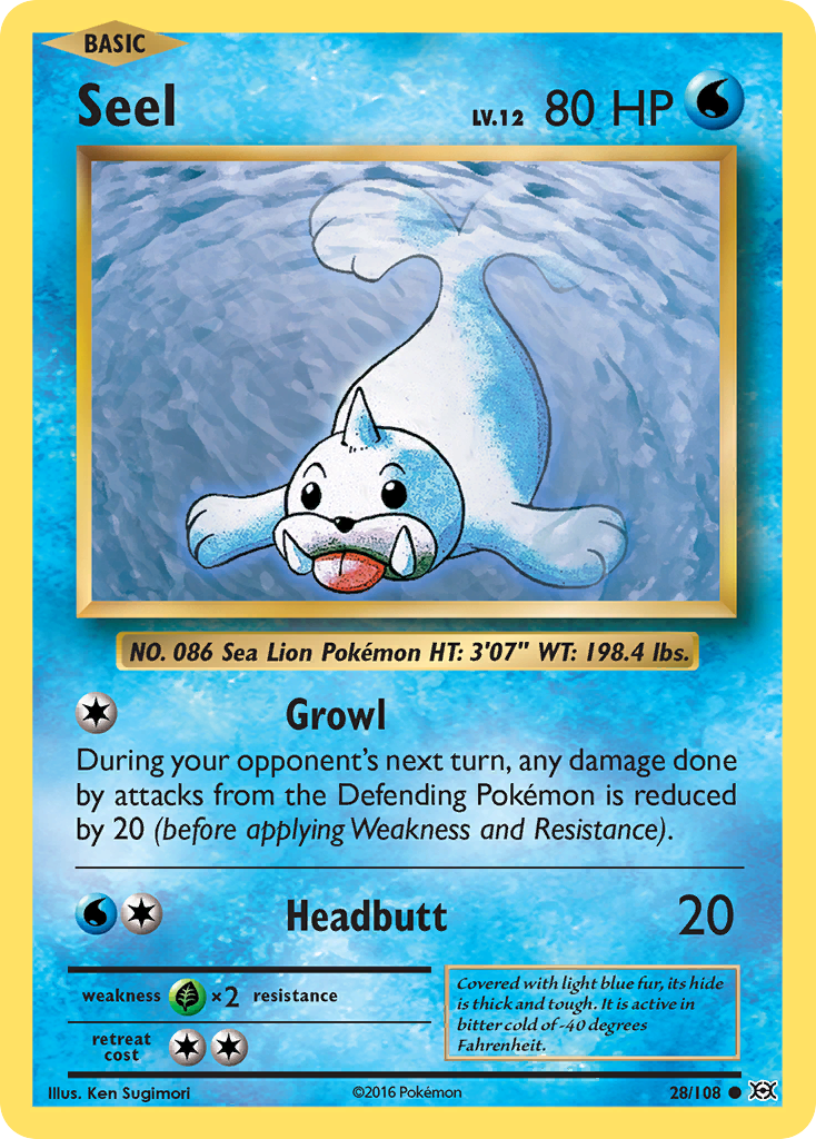 Seel (28/108) [XY: Evolutions] | The Time Vault CA