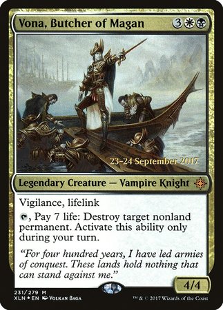 Vona, Butcher of Magan [Ixalan Promos] | The Time Vault CA