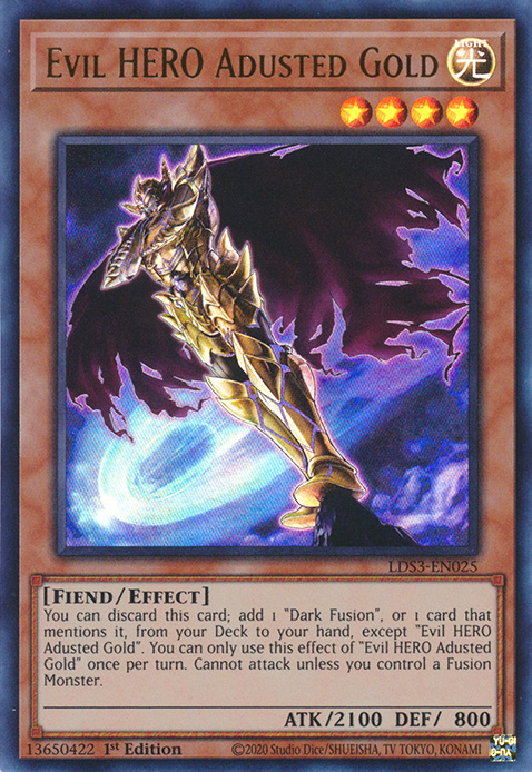 Evil HERO Adusted Gold [LDS3-EN025] Ultra Rare | The Time Vault CA