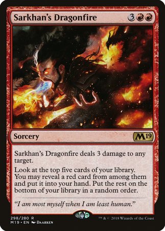 Sarkhan's Dragonfire [Core Set 2019] | The Time Vault CA