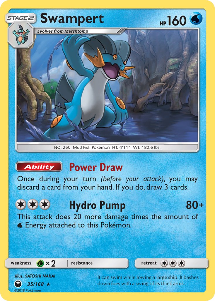 Swampert (35/168) (Theme Deck Exclusive) [Sun & Moon: Celestial Storm] | The Time Vault CA