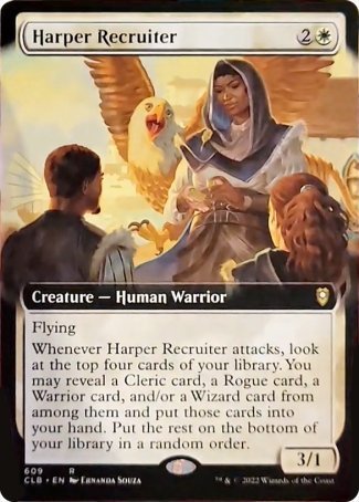 Harper Recruiter (Extended Art) [Commander Legends: Battle for Baldur's Gate] | The Time Vault CA