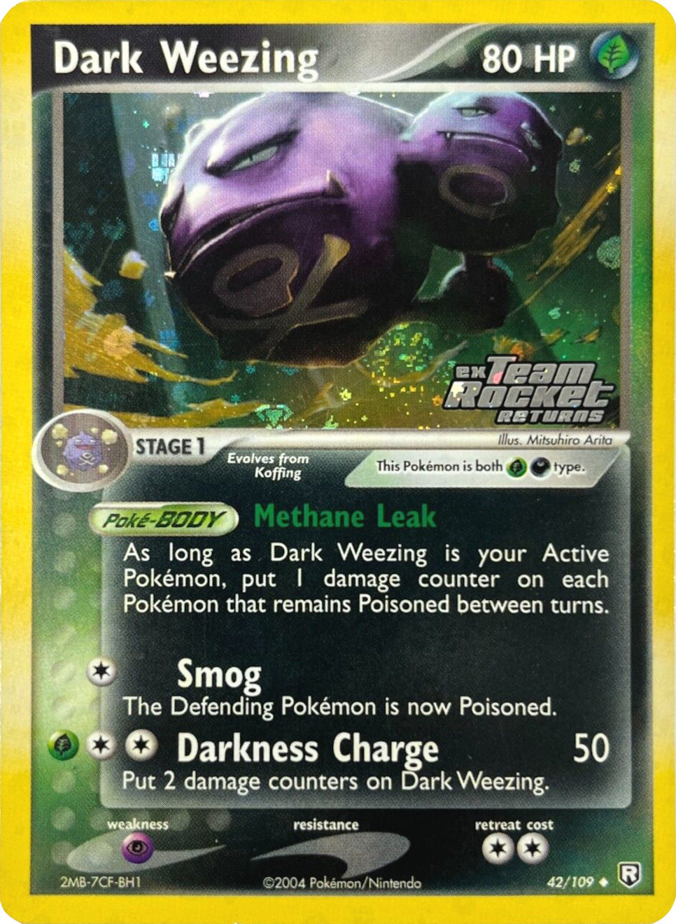 Dark Weezing (42/109) (Stamped) [EX: Team Rocket Returns] | The Time Vault CA