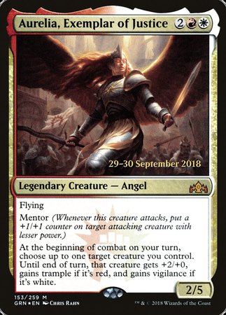 Aurelia, Exemplar of Justice [Guilds of Ravnica Promos] | The Time Vault CA