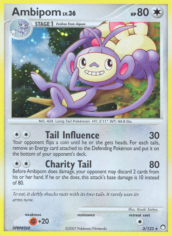Ambipom (3/123) [Diamond & Pearl: Mysterious Treasures] | The Time Vault CA