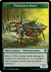 Phyrexian Wurm // Phyrexian Insect Double-Sided Token [Phyrexia: All Will Be One Commander Tokens] | The Time Vault CA