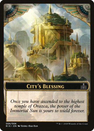 City's Blessing Token (006) [Rivals of Ixalan Tokens] | The Time Vault CA