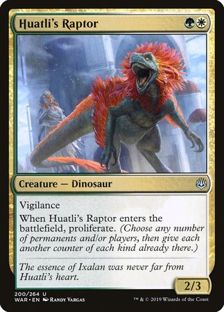 Huatli's Raptor [War of the Spark] | The Time Vault CA