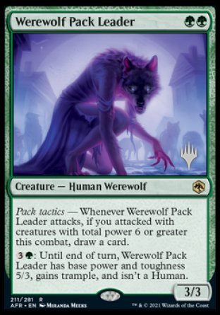 Werewolf Pack Leader (Promo Pack) [Dungeons & Dragons: Adventures in the Forgotten Realms Promos] | The Time Vault CA