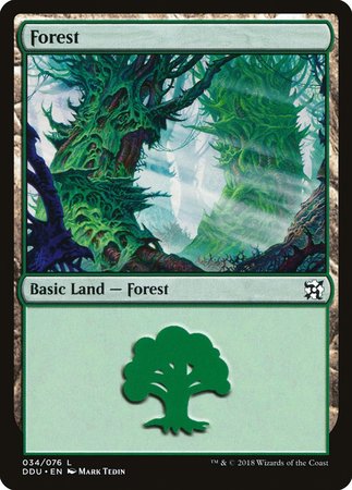 Forest (34) [Duel Decks: Elves vs. Inventors] | The Time Vault CA