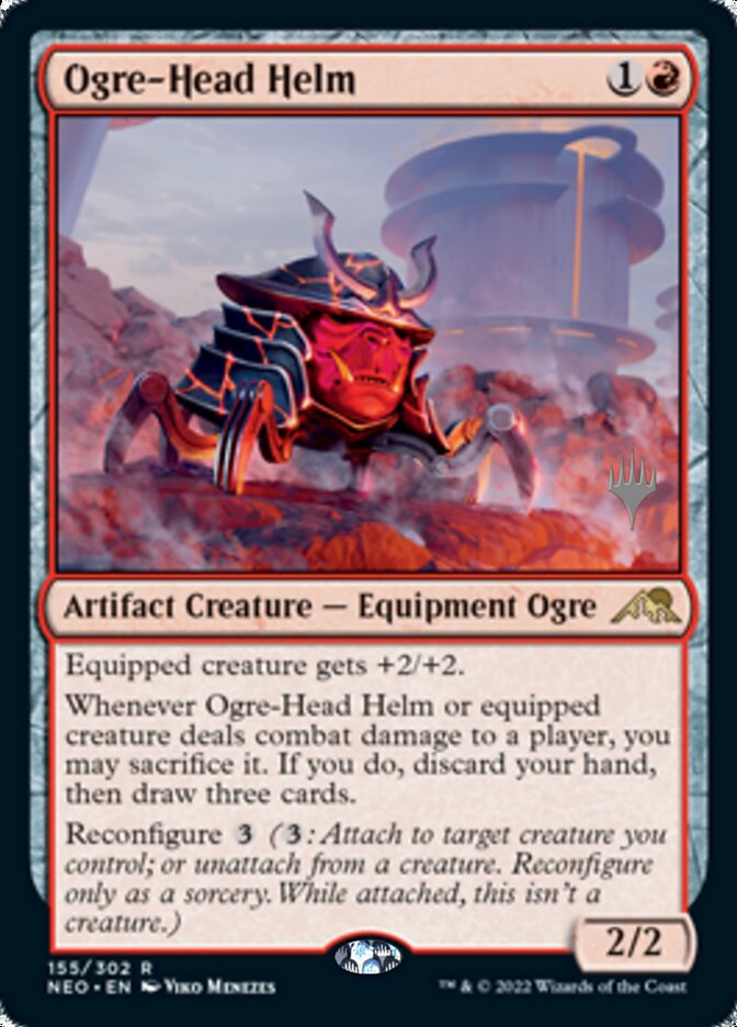 Ogre-Head Helm (Promo Pack) [Kamigawa: Neon Dynasty Promos] | The Time Vault CA