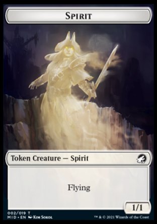 Spirit Token [Innistrad: Midnight Hunt Tokens] | The Time Vault CA