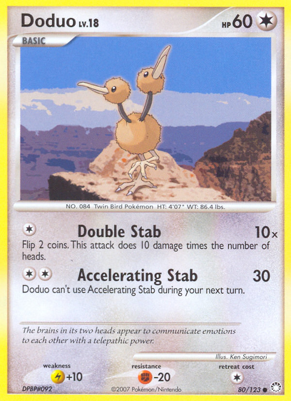 Doduo (80/123) [Diamond & Pearl: Mysterious Treasures] | The Time Vault CA