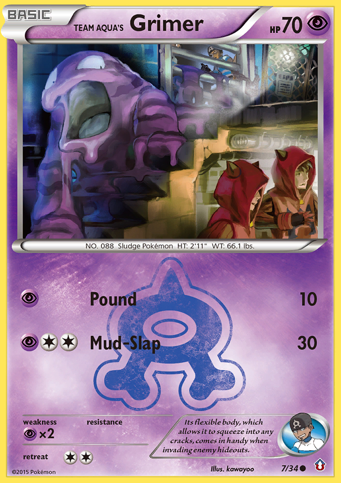 Team Aqua's Grimer (7/34) [XY: Double Crisis] | The Time Vault CA