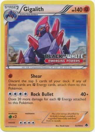 Gigalith (53/98) (Prerelease Promo) [Black & White: Black Star Promos] | The Time Vault CA