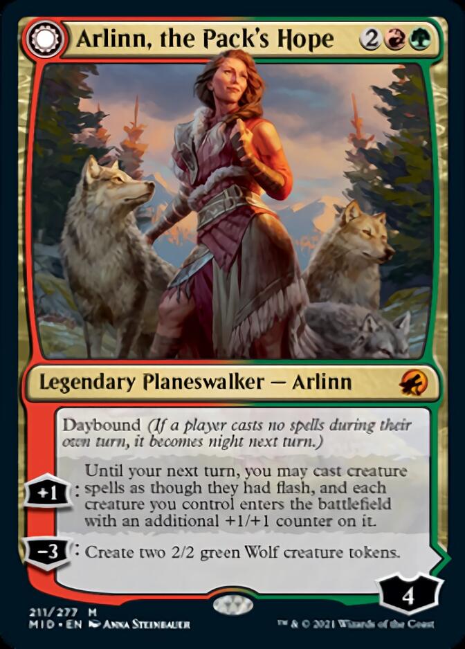 Arlinn, the Pack's Hope // Arlinn, the Moon's Fury [Innistrad: Midnight Hunt] | The Time Vault CA