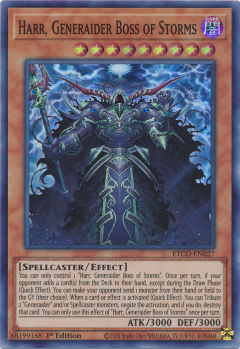 Harr, Generaider Boss of Storms [ETCO-EN027] Super Rare | The Time Vault CA