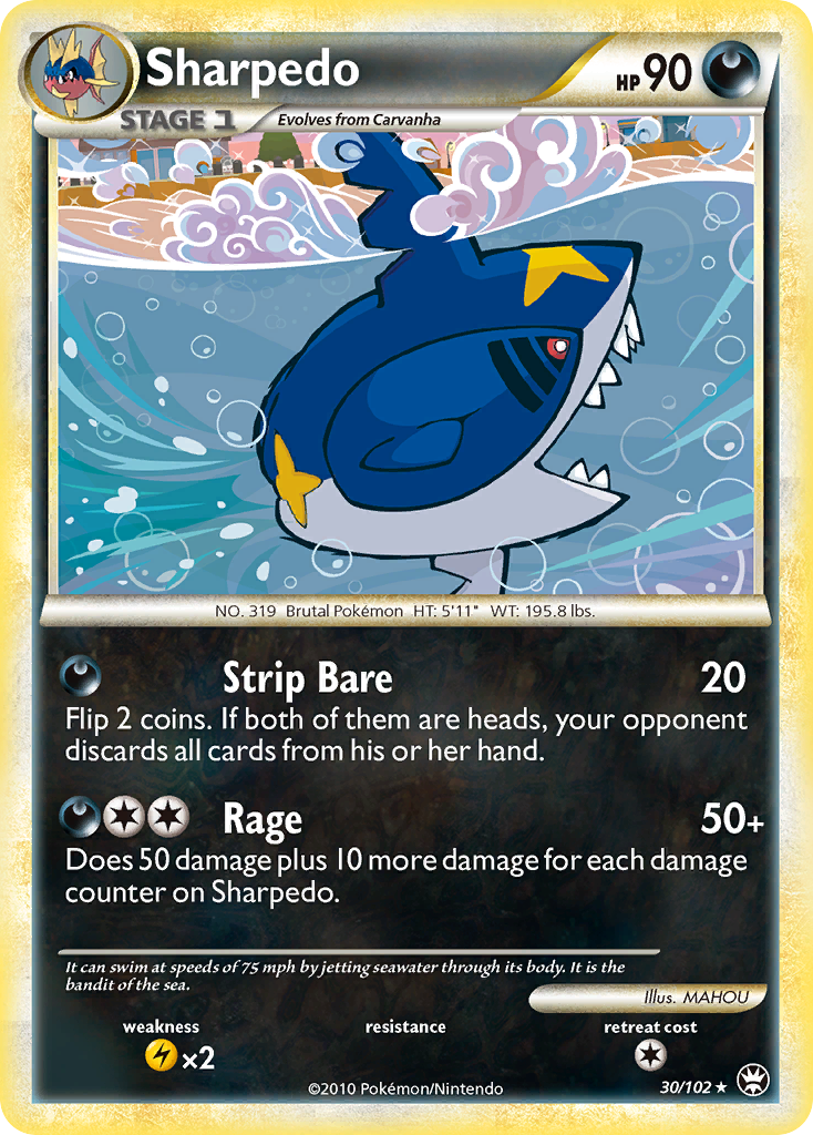 Sharpedo (30/102) [HeartGold & SoulSilver: Triumphant] | The Time Vault CA