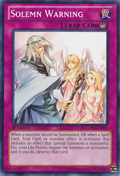 Solemn Warning [LCYW-EN301] Common | The Time Vault CA