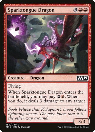 Sparktongue Dragon [Core Set 2019] | The Time Vault CA