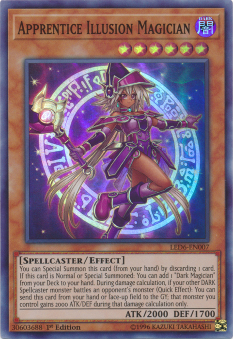 Apprentice Illusion Magician [LED6-EN007] Super Rare | The Time Vault CA