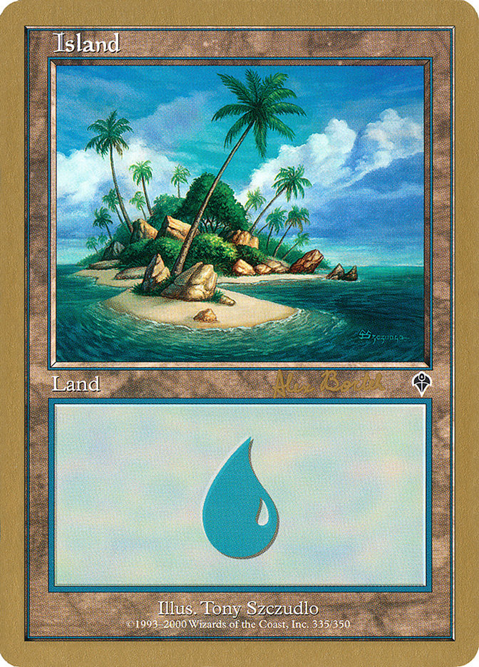 Island (ab335b) (Alex Borteh) [World Championship Decks 2001] | The Time Vault CA