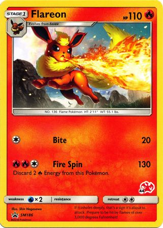 Flareon (SM186) (Charizard Stamp #44) [Battle Academy 2020] | The Time Vault CA