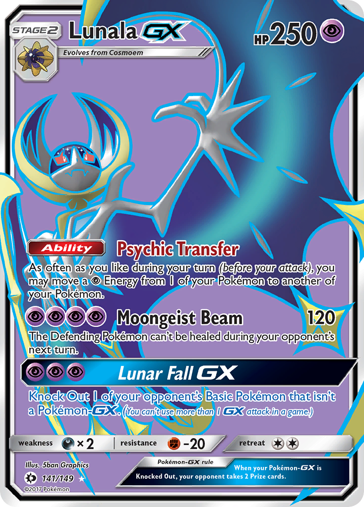 Lunala GX (141/149) [Sun & Moon: Base Set] | The Time Vault CA