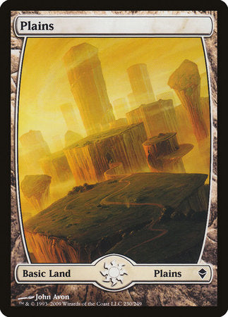 Plains (230) - Full Art [Zendikar] | The Time Vault CA