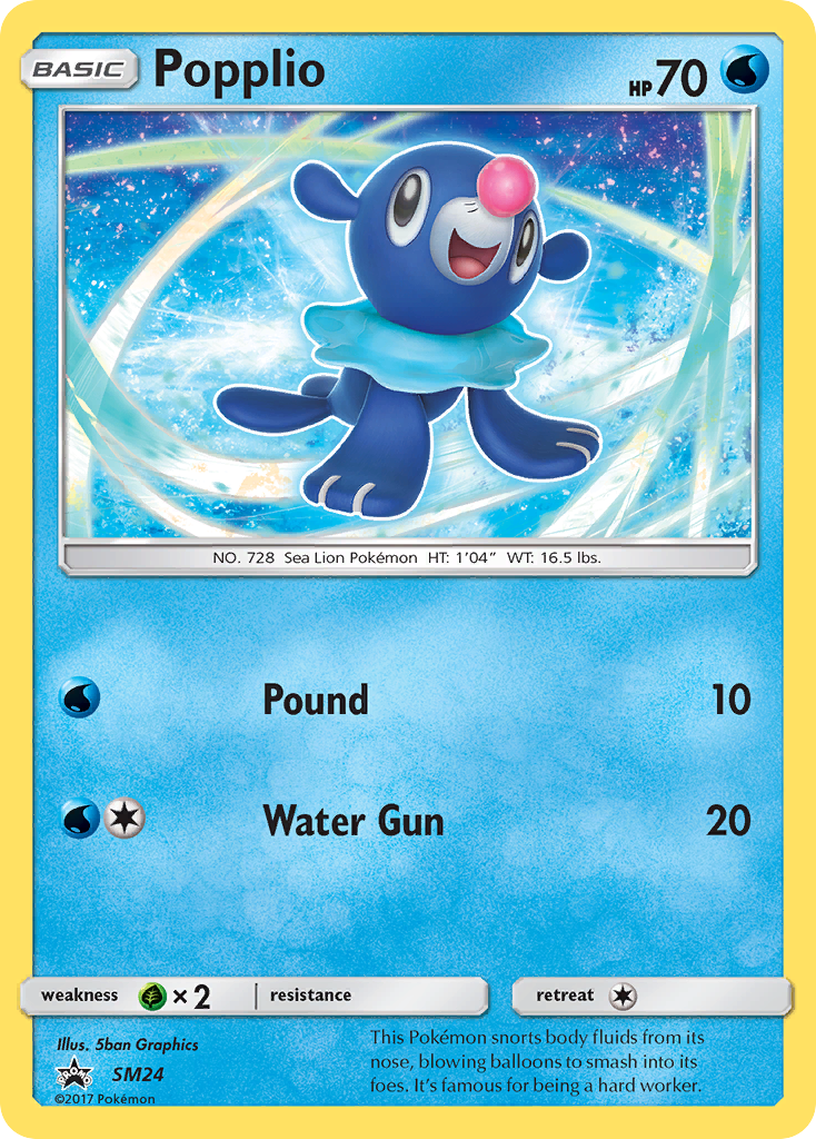 Popplio (SM24) [Sun & Moon: Black Star Promos] | The Time Vault CA