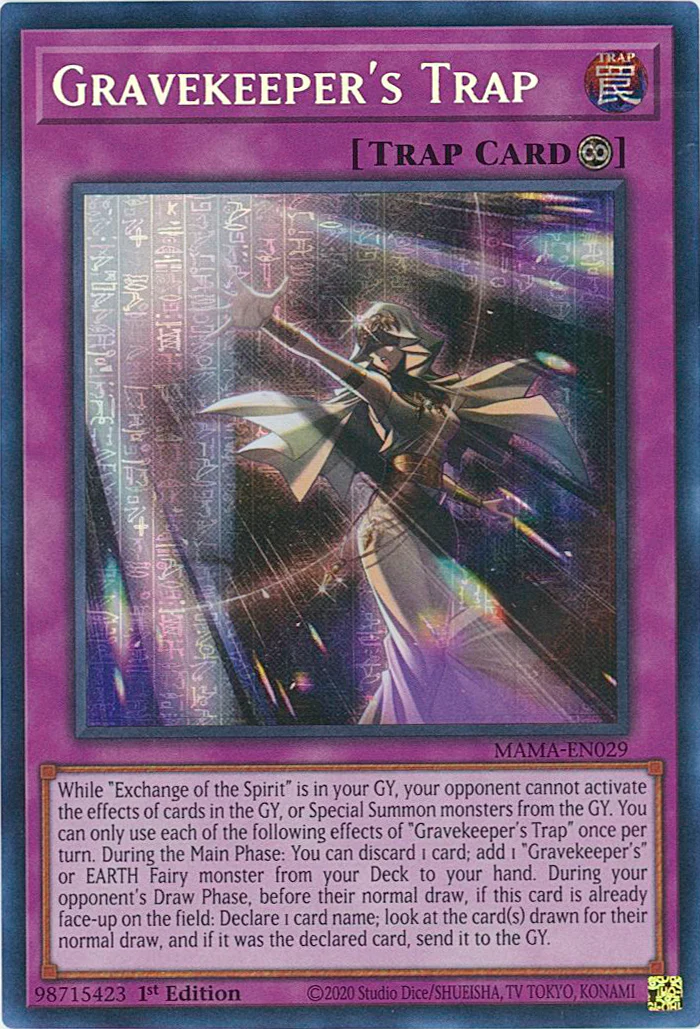 Gravekeeper's Trap [MAMA-EN029] Ultra Pharaoh's Rare | The Time Vault CA