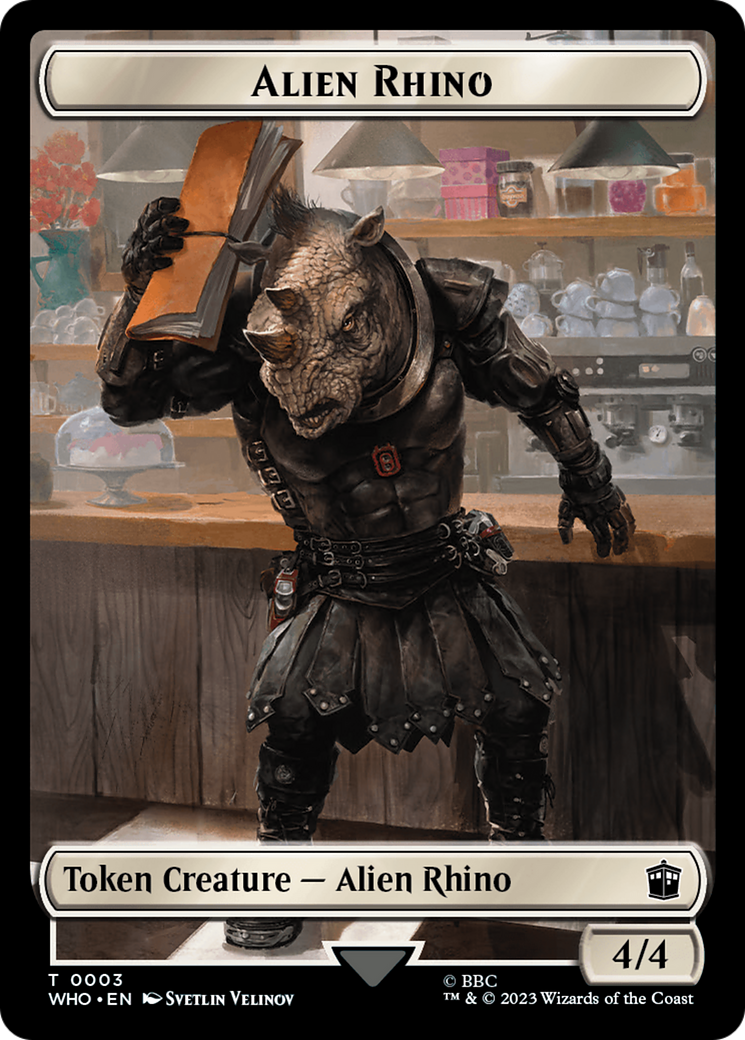 Alien Rhino // Treasure (0030) Double-Sided Token [Doctor Who Tokens] | The Time Vault CA
