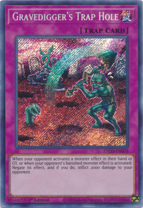 Gravedigger's Trap Hole [ETCO-EN078] Secret Rare | The Time Vault CA