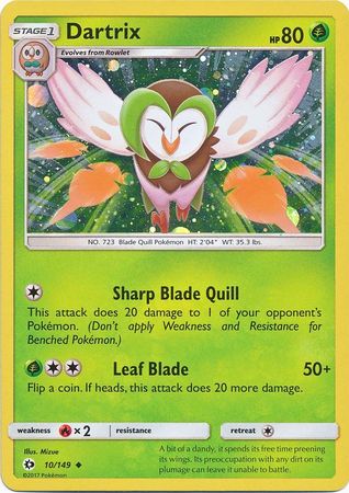 Dartrix (10/149) (Cosmos Holo) [Sun & Moon: Base Set] | The Time Vault CA