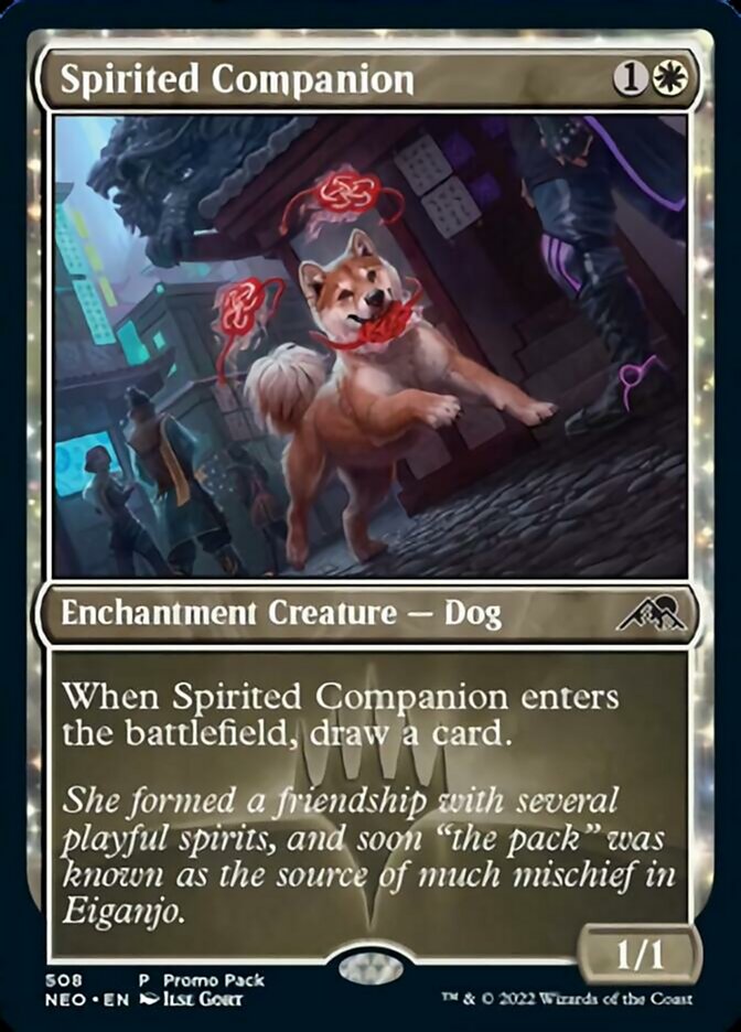 Spirited Companion (Promo Pack) [Kamigawa: Neon Dynasty Promos] | The Time Vault CA