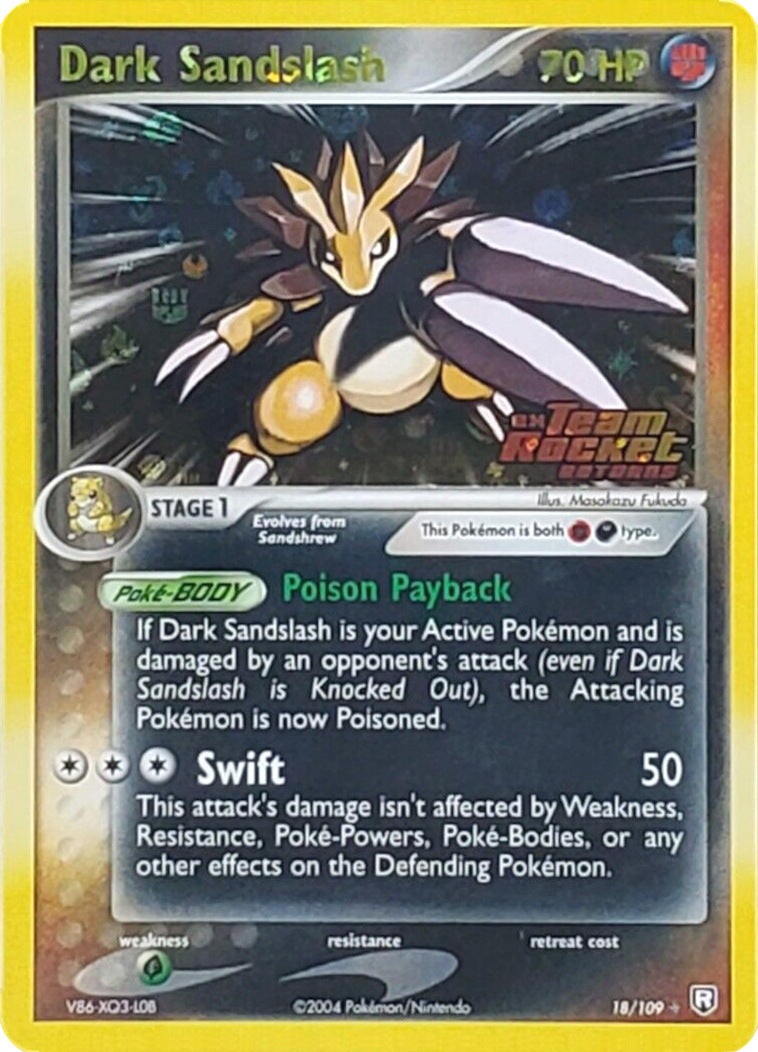 Dark Sandslash (18/109) (Stamped) [EX: Team Rocket Returns] | The Time Vault CA